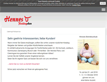 Tablet Screenshot of hennes-partyservice.de
